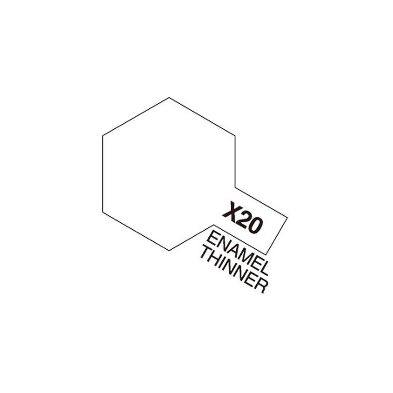 X-20A Thinner, Acrylic 250 ml (penselmaling, blank) - Tamiya